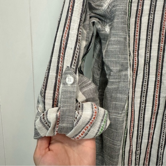 Soft Surroundings Brookhaven Aruba Floral Embroidered Longline Cotton Tunic M - Picture 10 of 12